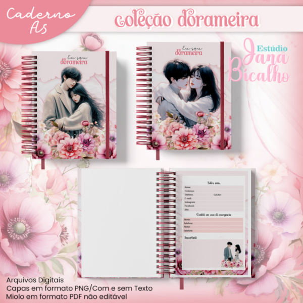 Caderno A5 Coleção Dorameira 18 em 2 - Image 5