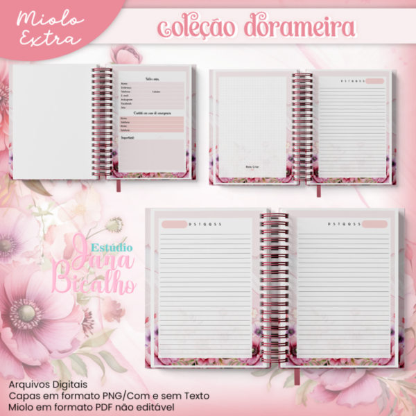 Caderno A5 Coleção Dorameira 18 em 2 - Image 7