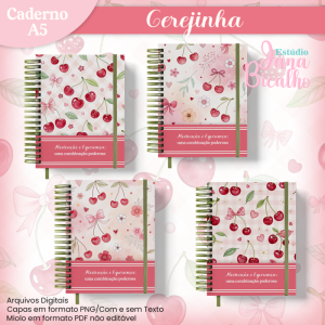 Caderno A5 Cerejinha – 4 em 1
