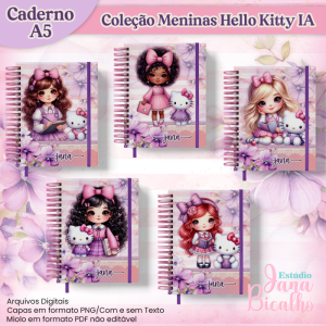 Caderno A5 Coleção Meninas Hello Kitty IA