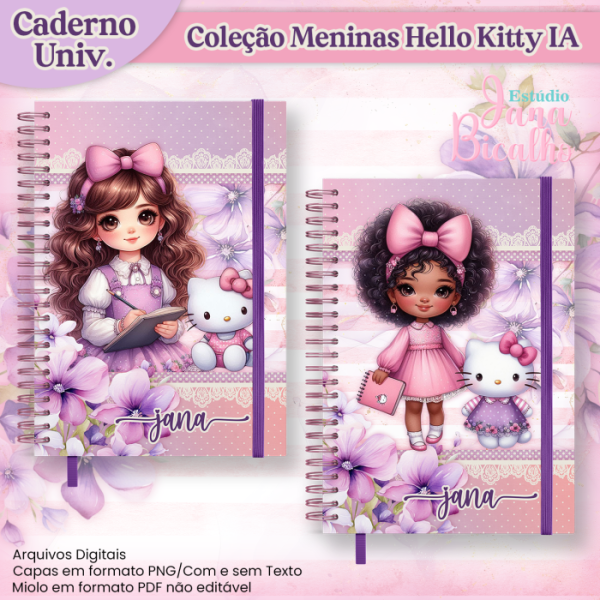 Caderno Universitário Coleção Meninas Hello Kitty IA