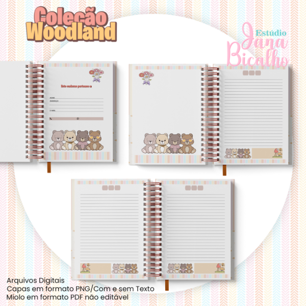 Caderno Pautado A5 Coleção Woodland-N6 - Imagem 2