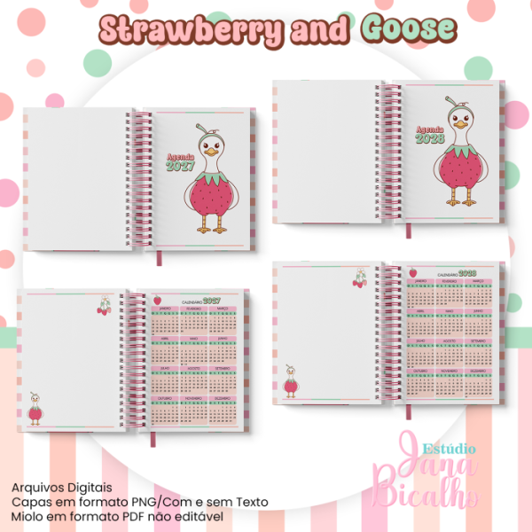 Agenda Permanente A5 Coleção Strawberry and Goose + BÔNUS - Imagem 4