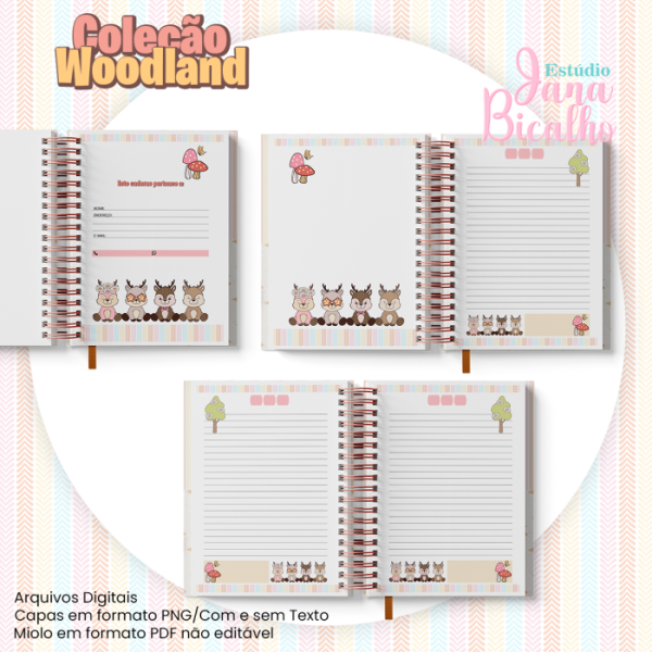 Caderno Pautado A5 Coleção Woodland-N7 - Imagem 2