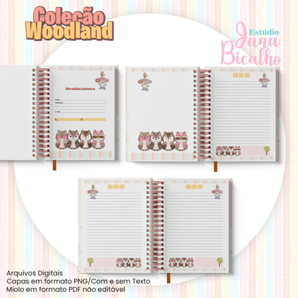 Caderno Pautado A5 Coleção Woodland-N8 - Imagem 2