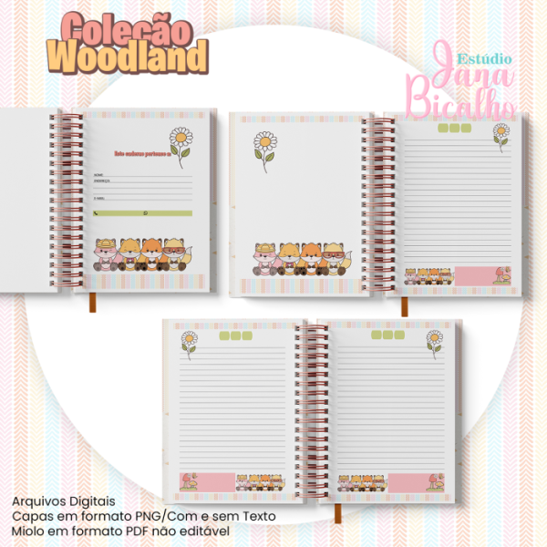 Caderno Pautado A5 Coleção Woodland-N9 - Imagem 2