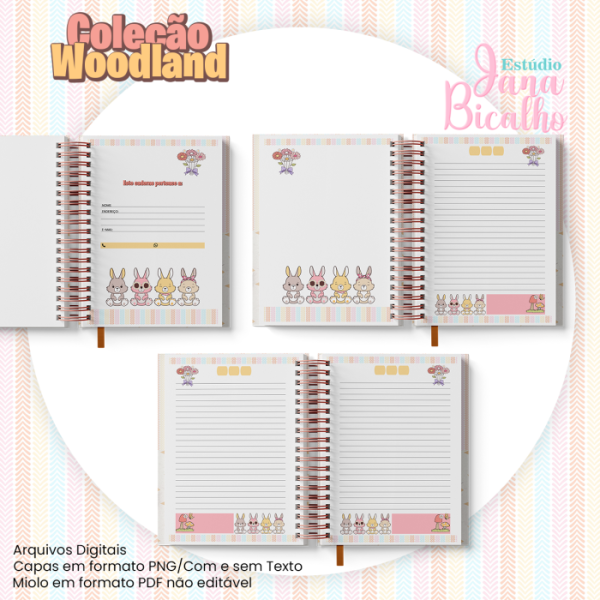 Caderno Pautado A5 Coleção Woodland-N1 - Imagem 2