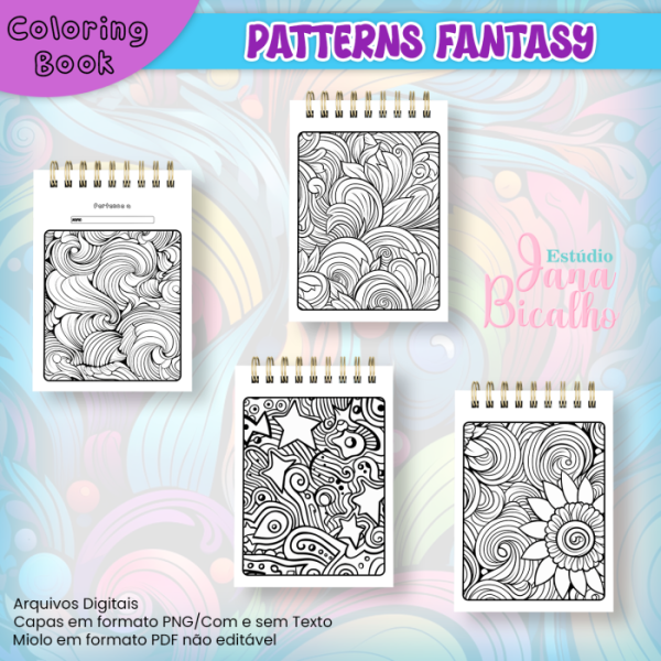 Caderno A5 Para Colorir Patterns Fantasy - Imagem 2
