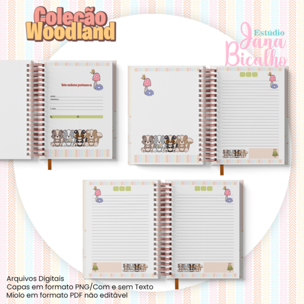 Caderno Pautado A5 Coleção Woodland-N10 - Imagem 2