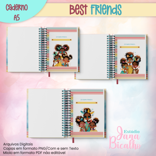 Caderno Pautado A5 Best Friends 4 em 1 - Imagem 3