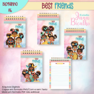 Bloquinho A6 Best Friends 4 em 1