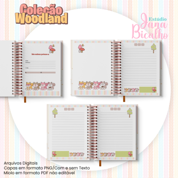 Caderno Pautado A5 Coleção Woodland-N2 - Imagem 2