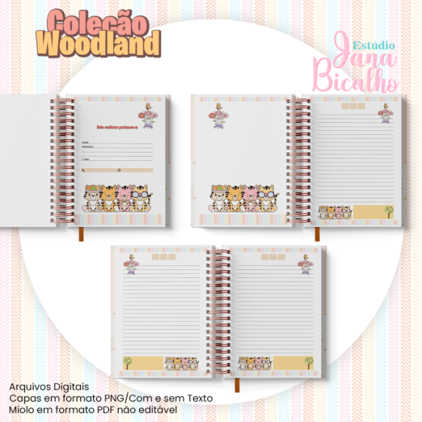 Caderno Pautado A5 Coleção Woodland-N3 - Imagem 2