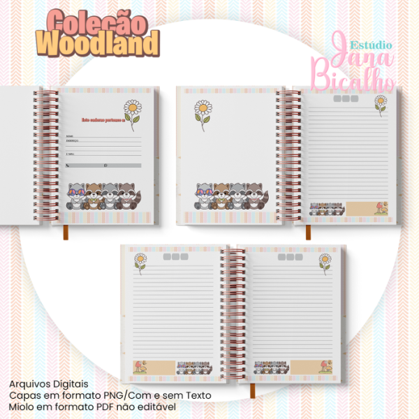 Caderno Pautado A5 Coleção Woodland-N4 - Imagem 2