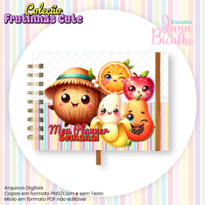 Planner Semanal Horizontal A5 Coleção Frutinhas Cute-N2
