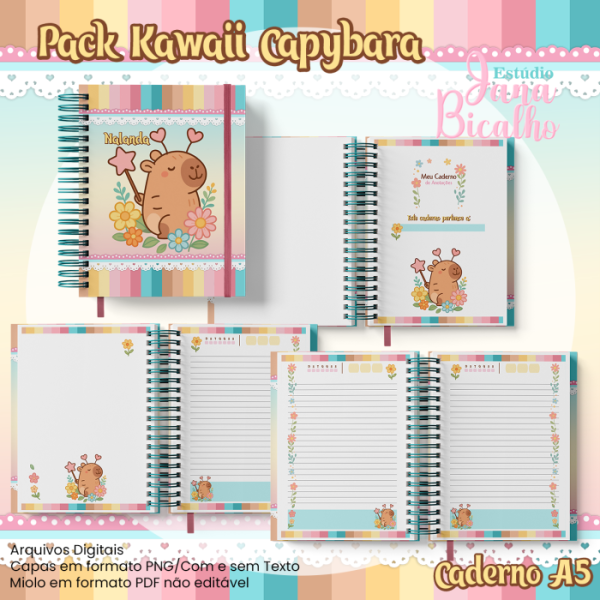 Pack Kawaii Capybara - Imagem 2