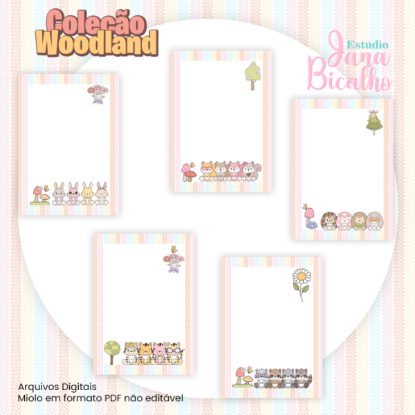 Combo Bloco de Anotações Coleção Woodland - Imagem 3