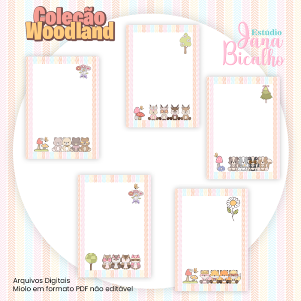 Combo Bloco de Anotações Coleção Woodland - Imagem 4