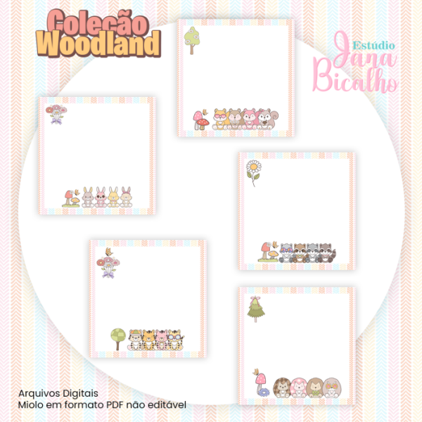 Combo Bloco de Anotações Coleção Woodland - Imagem 5