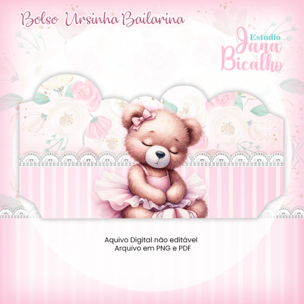 Caderneta de Saúde Ursinha Bailarina + Brinde - Imagem 3