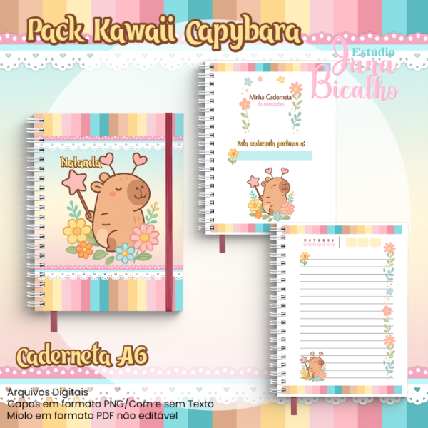 Pack Kawaii Capybara - Imagem 3