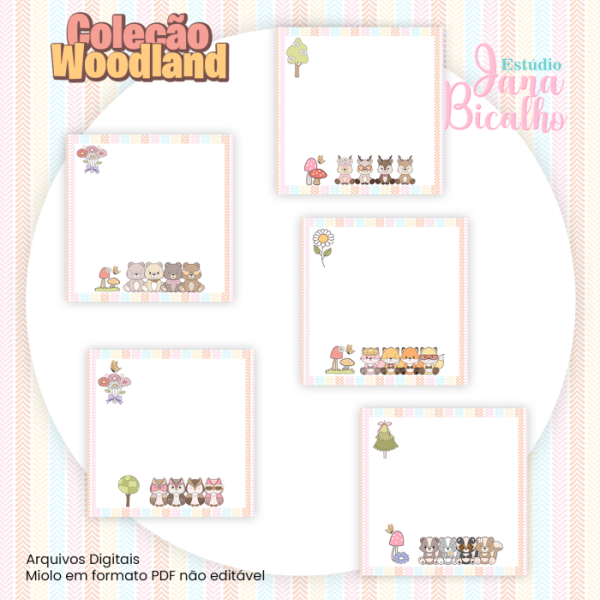 Combo Bloco de Anotações Coleção Woodland - Imagem 6