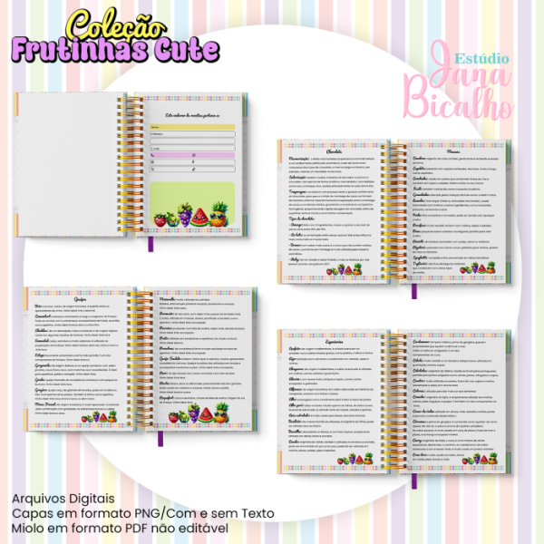 Caderno de Receitas A5 Coleção Frutinhas Cute-N1 - Imagem 2