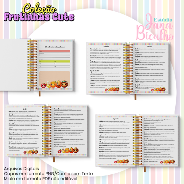 Caderno de Receitas A5 Coleção Frutinhas Cute-N2 - Imagem 2
