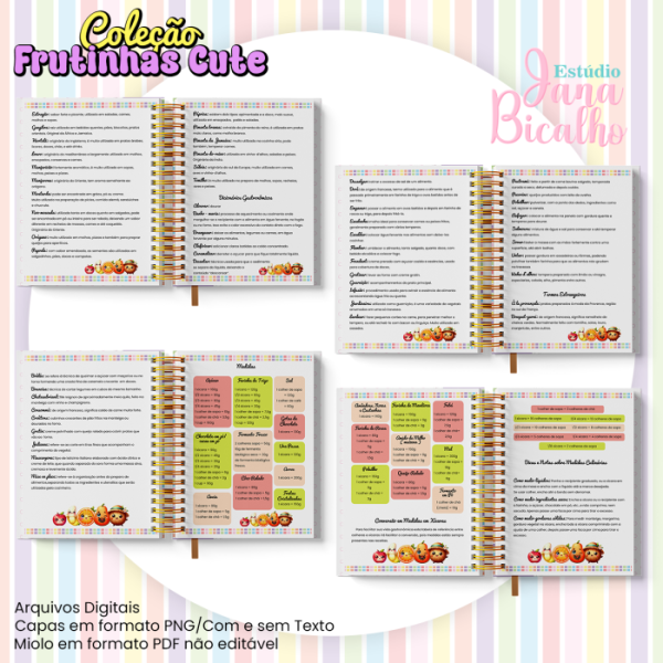 Caderno de Receitas A5 Coleção Frutinhas Cute-N2 - Imagem 3
