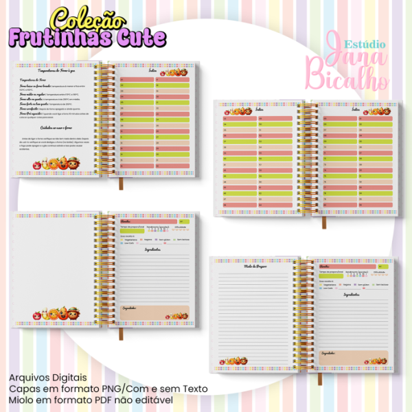 Caderno de Receitas A5 Coleção Frutinhas Cute-N2 - Imagem 4