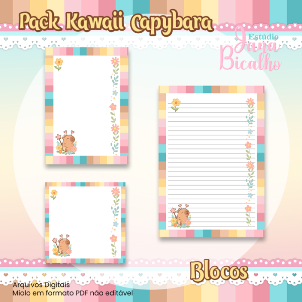 Pack Kawaii Capybara - Imagem 4
