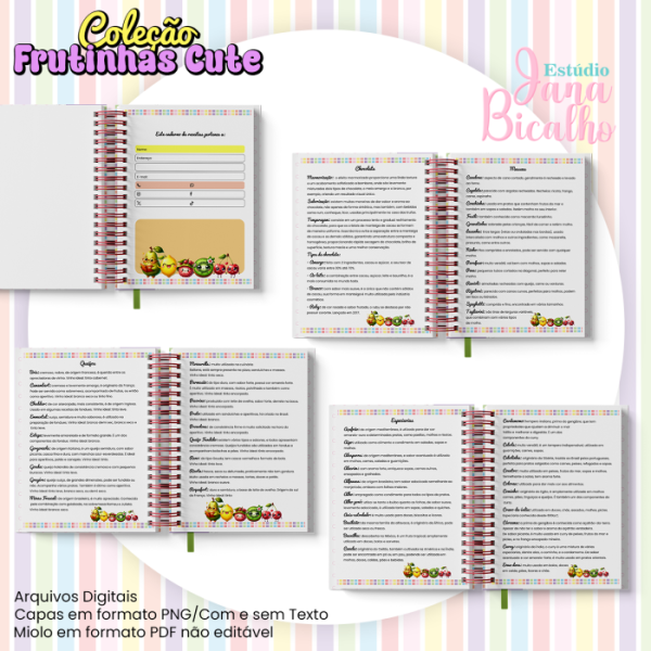 Caderno de Receitas A5 Coleção Frutinhas Cute-N3 - Imagem 2