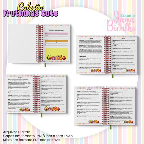 Caderno de Receitas A5 Coleção Frutinhas Cute-N4 - Imagem 2