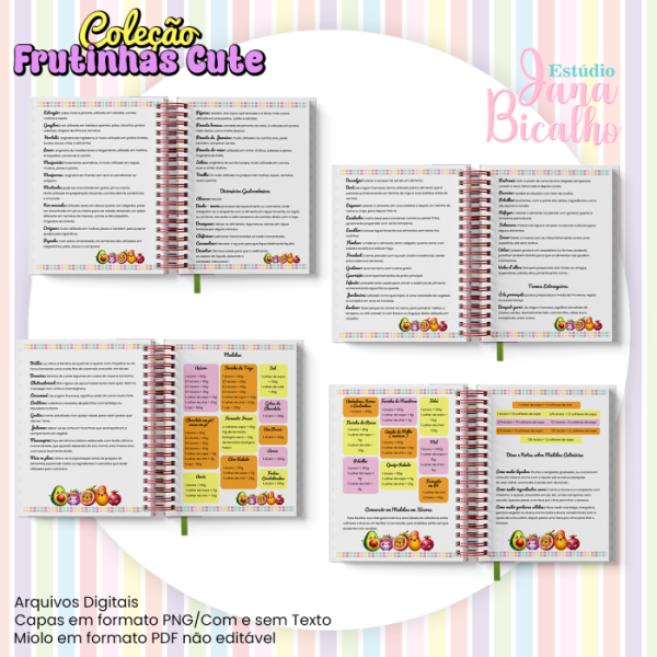 Caderno de Receitas A5 Coleção Frutinhas Cute-N4 - Imagem 3