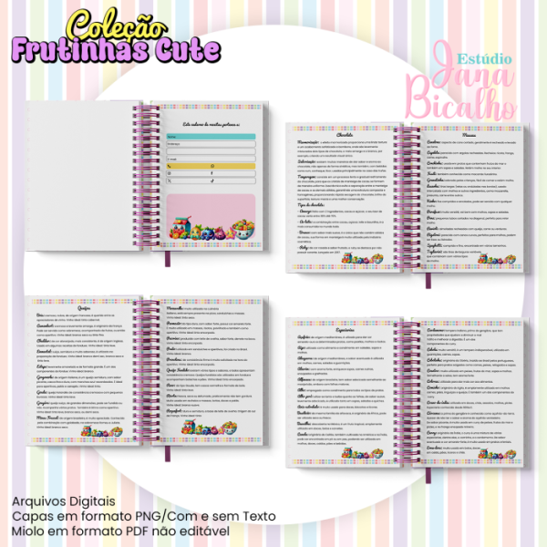 Caderno de Receitas A5 Coleção Frutinhas Cute-N5 - Imagem 2
