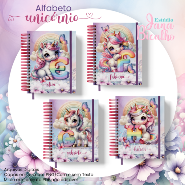 Caderno A5 Alfabeto Unicórnio - Imagem 2