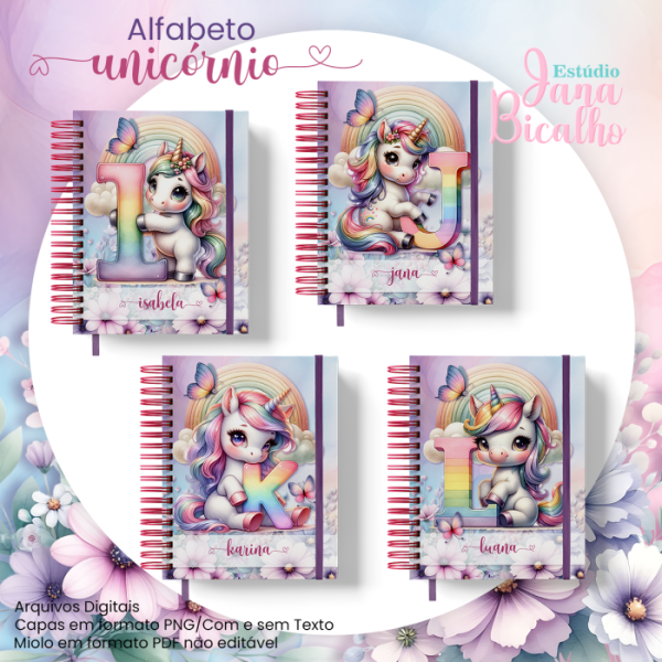 Caderno A5 Alfabeto Unicórnio - Imagem 3