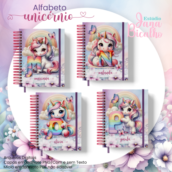 Caderno A5 Alfabeto Unicórnio - Imagem 4
