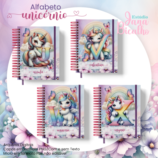 Caderno A5 Alfabeto Unicórnio - Imagem 6