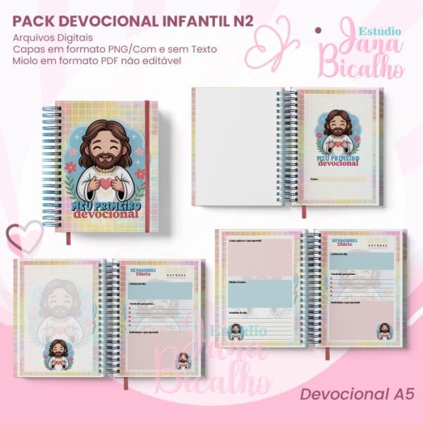 PACK Devocional Infantil A5+Bloquinho A6 N2 - Imagem 2