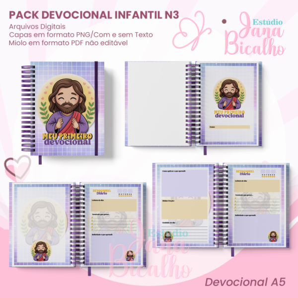 PACK Devocional Infantil A5+Bloquinho A6 N3 - Imagem 2