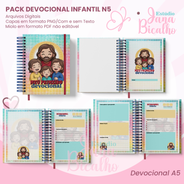 PACK Devocional Infantil A5+Bloquinho A6 N5 - Imagem 2