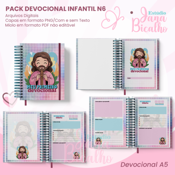 PACK Devocional Infantil A5+Bloquinho A6 N6 - Imagem 2