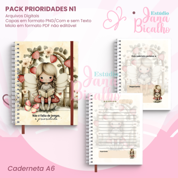 PACK Caderno Pautado A5+Caderneta A6  Prioridades N1 - Imagem 3