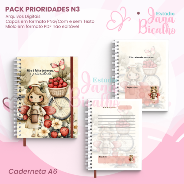 PACK Caderno Pautado A5+Caderneta A6  Prioridades N3 - Imagem 3