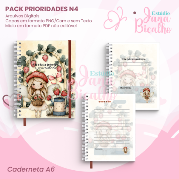 PACK Caderno Pautado A5+Caderneta A6  Prioridades N4 - Imagem 3