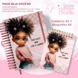 PACK Caderno Pautado A5+Bloquinho A6 Seja Você N3