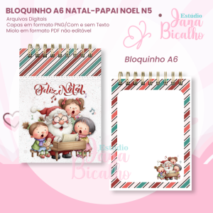 Bloquinho A6 Natal Papai Noel N5