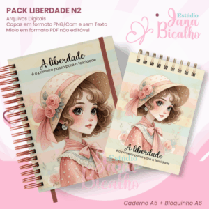 PACK Caderno Pautado A5+Bloquinho A6 Liberdade N2