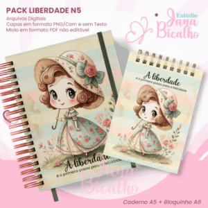 PACK Caderno Pautado A5+Bloquinho A6 Liberdade N5